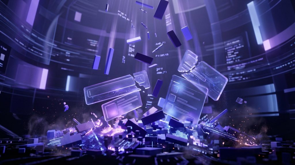 Google Gravity interactive experience with falling search elements