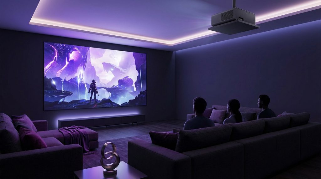 Vidéoprojecteur Epson EF-LS72 affichant des couleurs éclatantes en 3LCD pour cinéma maison
