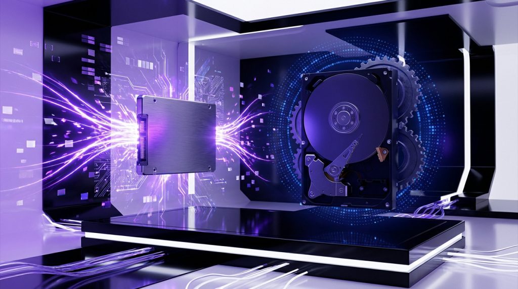 Comparaison entre SSD et disque dur pour le stockage informatique en 2026