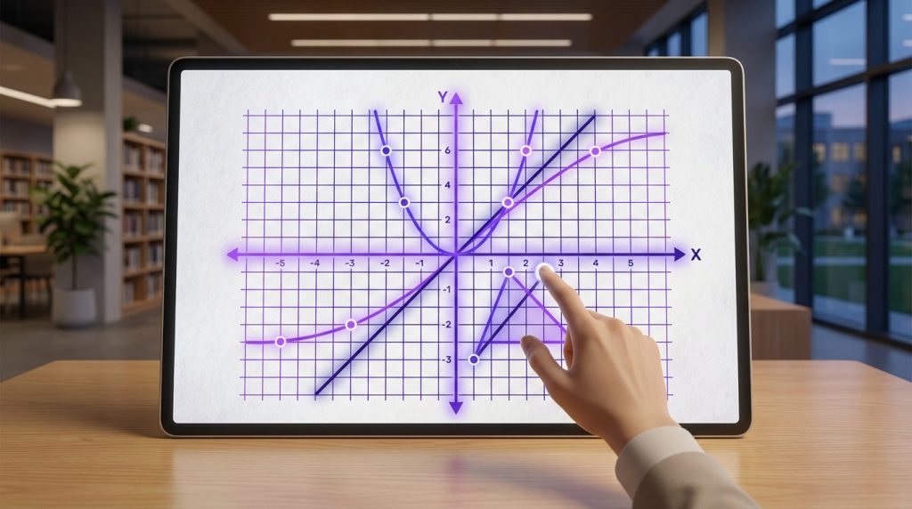 Illustration du repère cartésien avec axes x et y pour abscisses et ordonnées