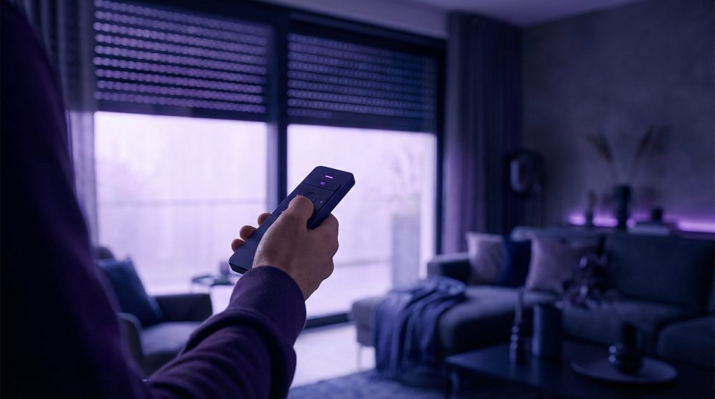 Télécommande Somfy pour volets roulants avec technologie RTS et io-homecontrol