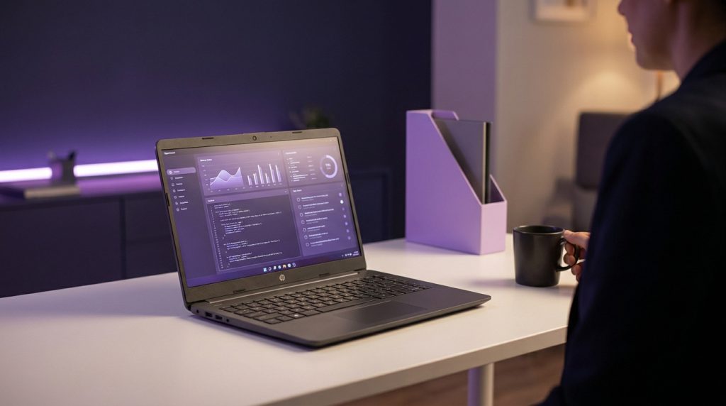 HP 250 G9 laptop showcasing its sleek design and lightweight features for 2026