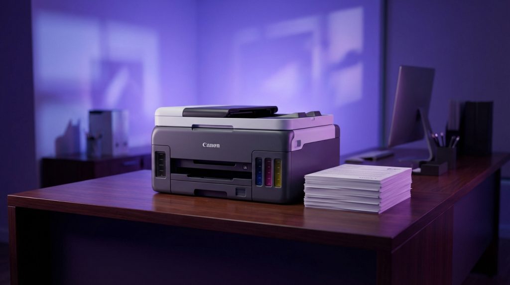 Canon Maxify GX6050 MegaTank printer showcasing cost-effective printing solution