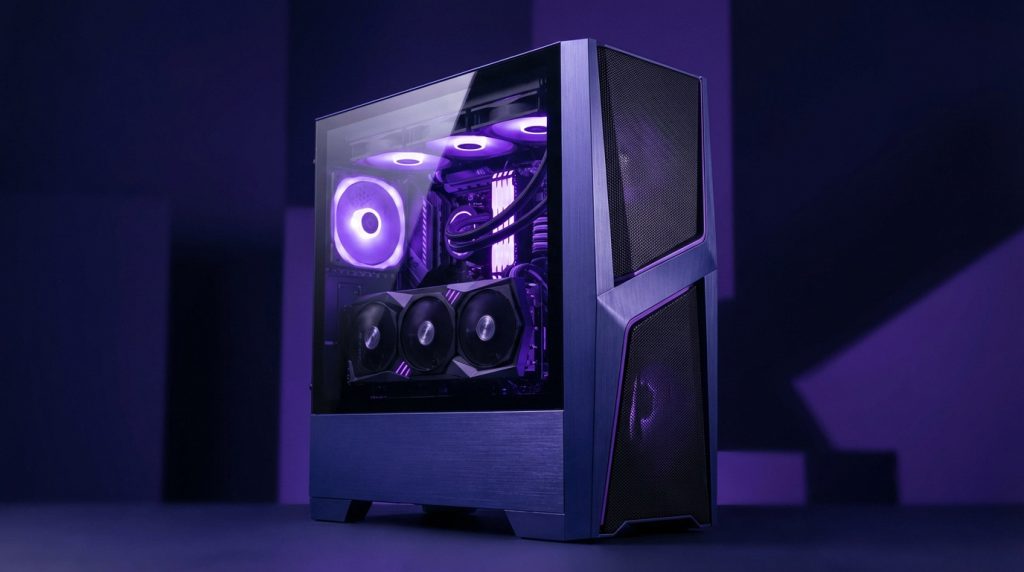 MSI Mag Forge 100M gaming case with mesh front and RGB fans