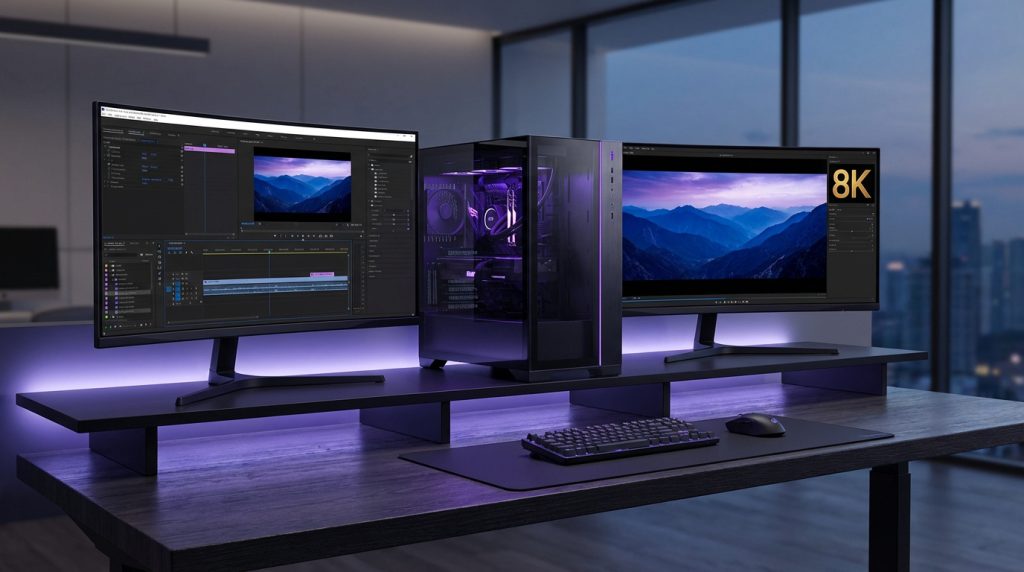 Meilleur PC montage vidéo pour projets 4K avec processeur puissant et carte graphique VRAM
