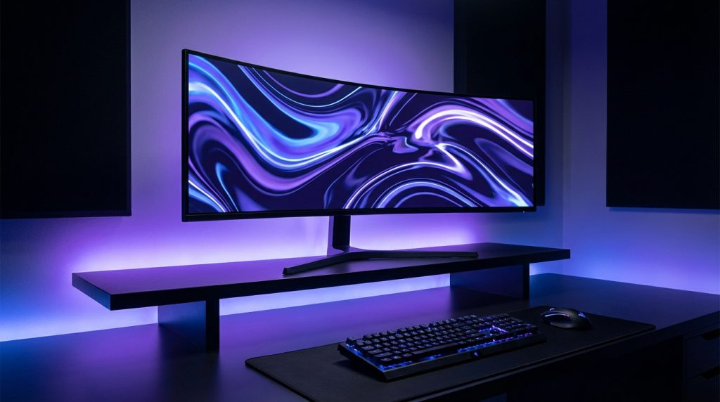 Samsung Odyssey G7 gaming monitor with 1000R curvature and QLED display