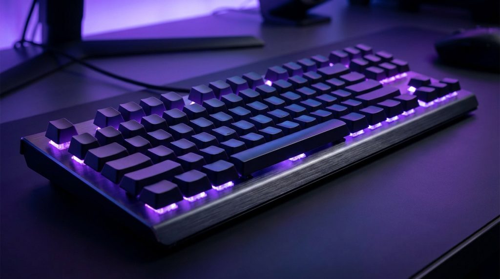 Logitech G512 gaming keyboard with RGB lighting and aluminum chassis