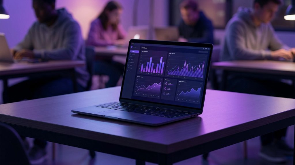 Asus Vivobook S15 laptop showcasing its sleek aluminum design and OLED screen